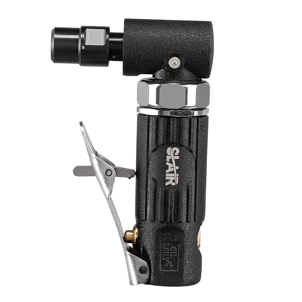  SLAIR MINI AIR ANGLE DIE GRINDER, 20000 RPM, SAFETY TRIGGER, ALUMINIUM, WITH 1/4" 1/8" ATAU 3MM 6MM COLLET, PROFESIONAL 