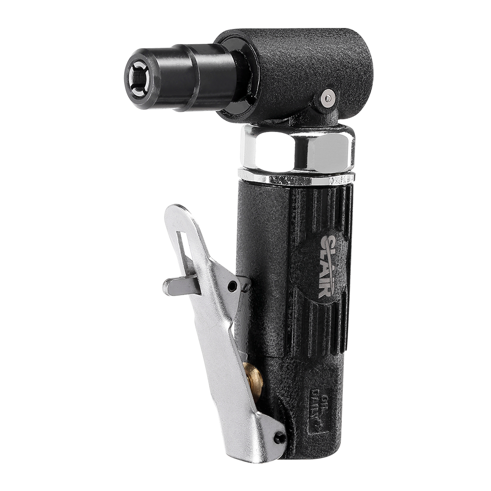  SLAIR MINI AIR ANGLE DIE GRINDER, 20000 RPM, SAFETY TRIGGER, ALUMINIUM, WITH 1/4" 1/8" ATAU 3MM 6MM COLLET, PROFESIONAL 