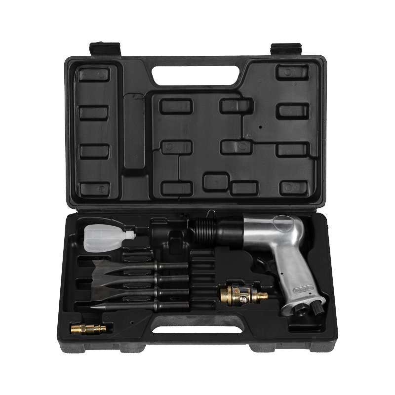  XINXING XQ-T06 9PC 150MM AIR HAMMER KIT, DENGAN SPRING, 125MM PHORT CHISEL, BMC SET