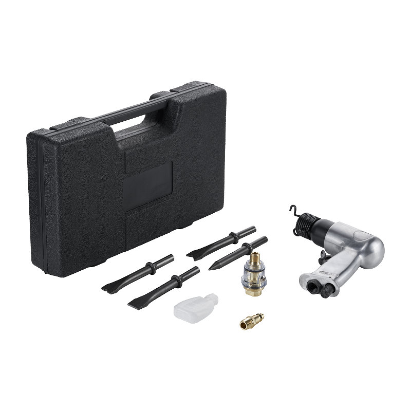  XINXING XQ-T06 9PC 150MM AIR HAMMER KIT, DENGAN SPRING, 125MM PHORT CHISEL, BMC SET