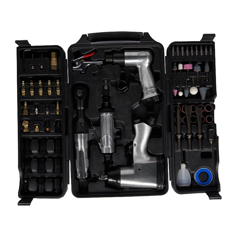  XINXING XQ-T13 71PC AIR TOOL KIT, 1/2" AIR IMPACT 3/8" RATCHET 150MM HAMMER 1/4" GRINDER, DENGAN AKSESORI, BMC SET