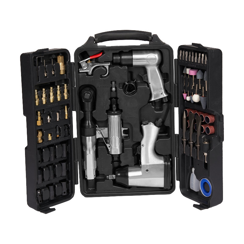  XINXING XQ-T13 71PC AIR TOOL KIT, 1/2" AIR IMPACT 3/8" RATCHET 150MM HAMMER 1/4" GRINDER, DENGAN AKSESORI, BMC SET